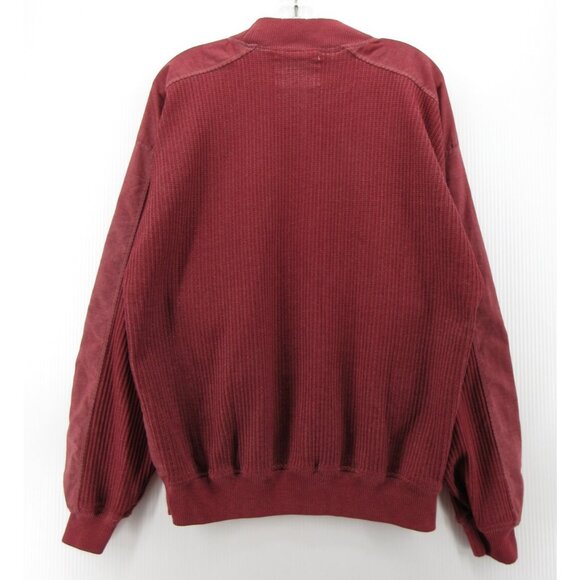 VINTAGE Huk A Poo Sweater Medium Pullover Ribbed Knit 80s Retro Pocket - Picture 7 of 10